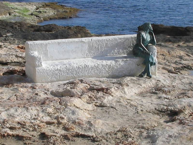 Sculpture on beach